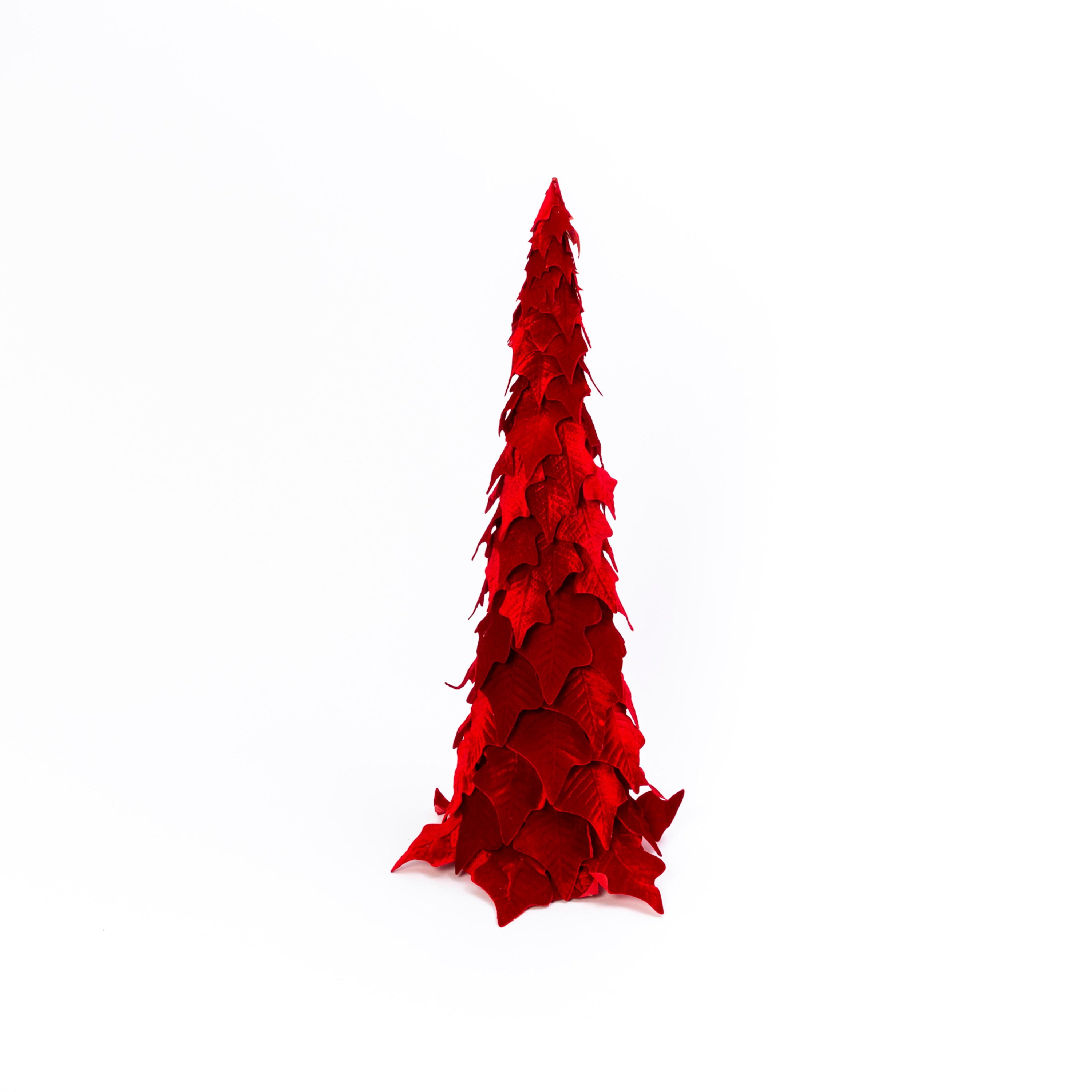 Lighted 36 in H Holiday Velvet Poinsettia Tree